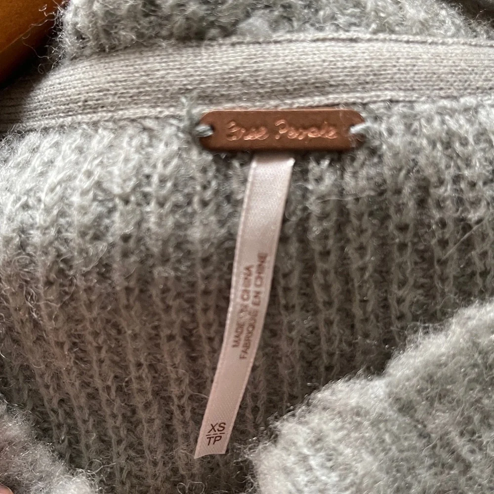 Free People Autumn Sky Cloud Combo Long‎ Sleeve Soft Cozy Sweater XS